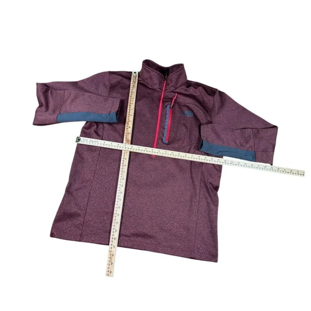 The North Face Men's Quarter-Zip Performance Pullover with Chest Pocket Burgundy